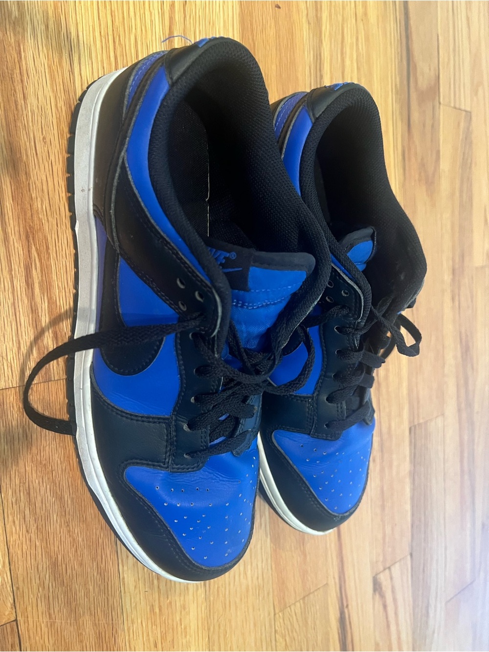 Nike Black and Royal Blue Low-Top Sneakers